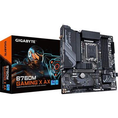 Gigabyte B760M Gaming X AX Mainboard - Micro ATX, DDR5, PCIe 4.0 Gigabyte B760M Gaming X AX Mainboard - Micro ATX, DDR5, PCIe 4.0