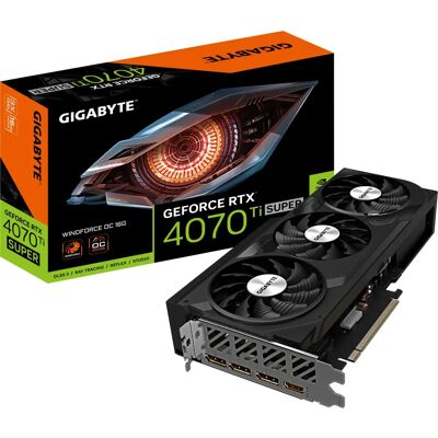 GIGABYTE GeForce RTX 4070 Ti Super - WINDFORCE OC 16G - Gaming-Grafikkarte GIGABYTE GeForce RTX 4070 Ti Super - WINDFORCE OC 16G - Gaming-Grafikkarte