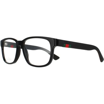 Gucci GG0011O 005 Schwarze Rechteckige Sonnenbrille - Sonnenbrillen Gucci GG0011O 005 Schwarze Rechteckige Sonnenbrille - Sonnenbrillen