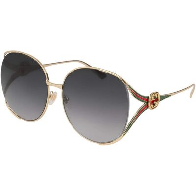 Gucci GG0225S - 001 (goud/grijs) Gucci GG0225S - 001 (goud/grijs)