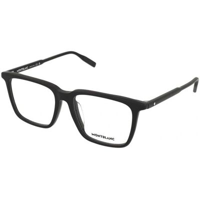 Montblanc Men MB0011OA Square Black Eyeglasses Montblanc Men MB0011OA Square Black Eyeglasses