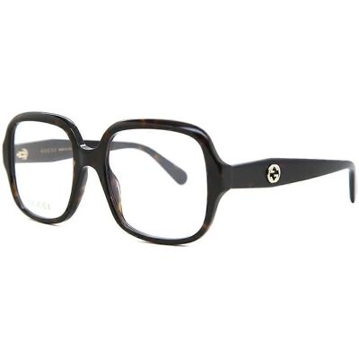 Gucci Model GG0799O-002 Havana Square Eyewear - Eyewear Gucci Model GG0799O-002 Havana Square Eyewear - Eyewear