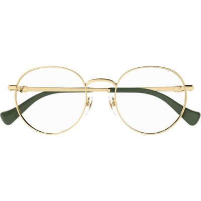 Gucci Gold Mini Laufende Runde Metallbrille - Optikrahmen - Unisex Gucci Gold Mini Laufende Runde Metallbrille - Optikrahmen - Unisex