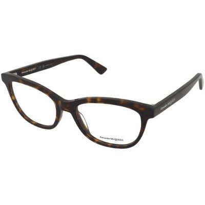Alexander McQueen AM0461O 002 Havana Katzenauge Brille Alexander McQueen AM0461O 002 Havana Katzenauge Brille