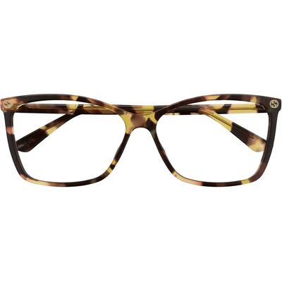 Gucci GG0025O Brown Oval Eyeglasses - Eyeglasses Gucci GG0025O Brown Oval Eyeglasses - Eyeglasses