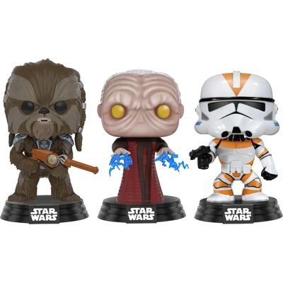 Zestaw 3 figurek Star Wars Funko - Tarfful, Cesarz, Klon Zestaw 3 figurek Star Wars Funko - Tarfful, Cesarz, Klon