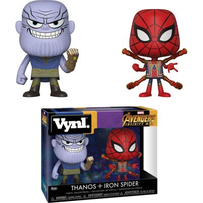 Funko Marvel Avengers Infinity War Thanos i Iron Spider Vinyle 2-pack - 10cm Funko Marvel Avengers Infinity War Thanos i Iron Spider Vinyle 2-pack - 10cm