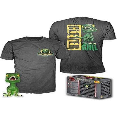 Set de figura y camiseta Funko Velociraptor - Parque Jurásico Set de figura y camiseta Funko Velociraptor - Parque Jurásico