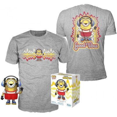 Set di Action Figure e T-Shirt Funko Stuart Metallic - Minions Set di Action Figure e T-Shirt Funko Stuart Metallic - Minions