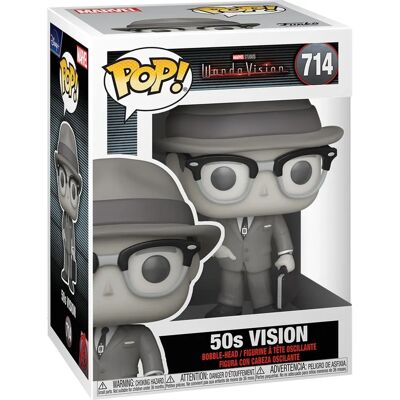 Funko Marvel WandaVision Vision 50s B&W POP! Vinyl - Chase 1 en 6 Funko Marvel WandaVision Vision 50s B&W POP! Vinyl - Chase 1 en 6