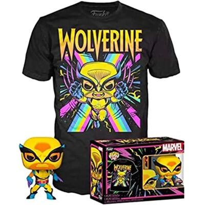 Funko Wolverine Black Light XL - Set de Figura y Camiseta Funko Wolverine Black Light XL - Set de Figura y Camiseta