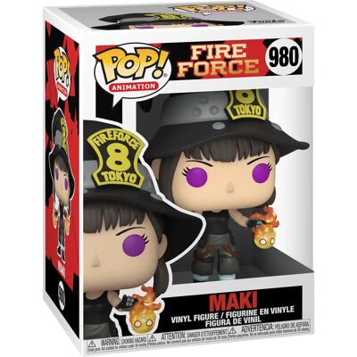 Figura em vinil Maki Fire Force da Funko - Figura de ação Figura em vinil Maki Fire Force da Funko - Figura de ação