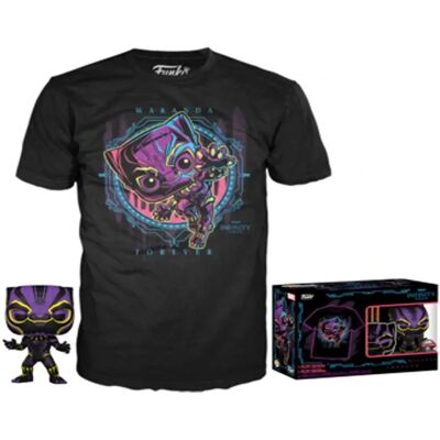 Set maglietta e figura Funko Black Panther - Marvel Wakanda Forever Set maglietta e figura Funko Black Panther - Marvel Wakanda Forever