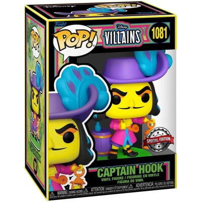 Funko Pop Disney Villains Captain Hook Black Light US Exc. - Figura akcji Funko Pop Disney Villains Captain Hook Black Light US Exc. - Figura akcji