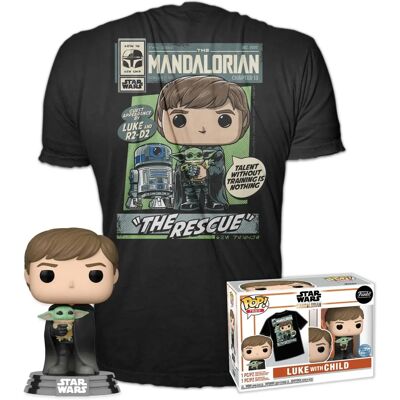 Funko Pop! & T-Shirt: Star Wars: The Mandalorian - Luke s Grogu Funko Pop! & T-Shirt: Star Wars: The Mandalorian - Luke s Grogu