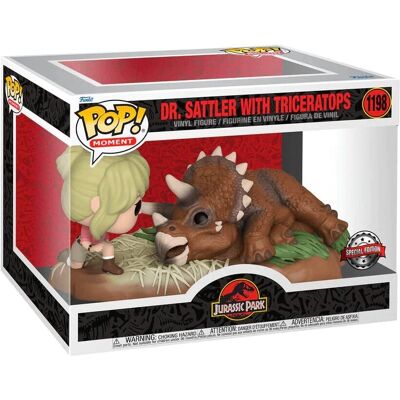 Funko Pop Jurassic Park Ellie Sattler Triceratops - Moment z Filmu Funko Pop Jurassic Park Ellie Sattler Triceratops - Moment z Filmu