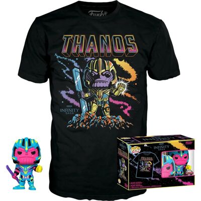 Ensemble T-Shirt et Figurine Vinyle Funko Thanos XL - Publicité Ensemble T-Shirt et Figurine Vinyle Funko Thanos XL - Publicité