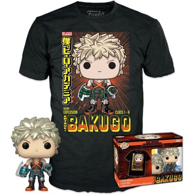 Funko Pop! & Tee: My Hero Academia - Katsuki Bakugo (Metallisch) XL Set Funko Pop! & Tee: My Hero Academia - Katsuki Bakugo (Metallisch) XL Set