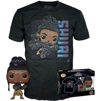 Ensemble Funko Pop! Shuri et T-Shirt Lumineux - Publicité Ensemble Funko Pop! Shuri et T-Shirt Lumineux - Publicité