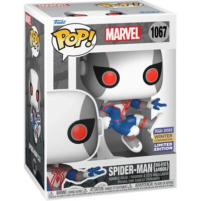 Funko POP! Marvel : Armure Spider-Man Bug-Eyes - Convention - Publicité Funko POP! Marvel : Armure Spider-Man Bug-Eyes - Convention - Publicité