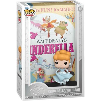 Funko Pop! Poster di Film: Disney 100 - Film - Cenerentola - Cenerentola con JAQ N°12 Funko Pop! Poster di Film: Disney 100 - Film - Cenerentola - Cenerentola con JAQ N°12