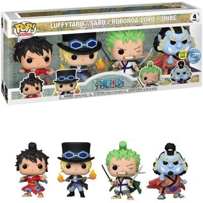 Funko Pop! Luffy Sabo Zoro Jinbe - Figurine - Collezione Anime Funko Pop! Luffy Sabo Zoro Jinbe - Figurine - Collezione Anime