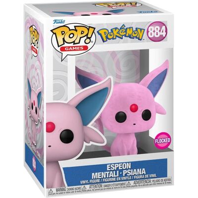 Funko Pop Espeon Mentali Flocked - Action Figure Pokémon Funko Pop Espeon Mentali Flocked - Action Figure Pokémon