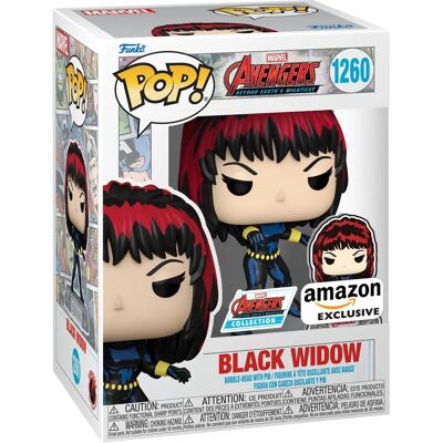 Funko Black Widow 60° Anniversario Pop! Vinile con Spilletta - Marvel Avengers Funko Black Widow 60° Anniversario Pop! Vinile con Spilletta - Marvel Avengers