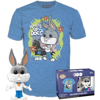 Funko WB100 Bugs som Fred XL - Figur och T-shirt-set Funko WB100 Bugs som Fred XL - Figur och T-shirt-set