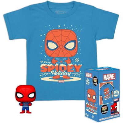 Funko Marvel Navidad Spider-Man Conjunto Camiseta y Pocket Pop Funko Marvel Navidad Spider-Man Conjunto Camiseta y Pocket Pop