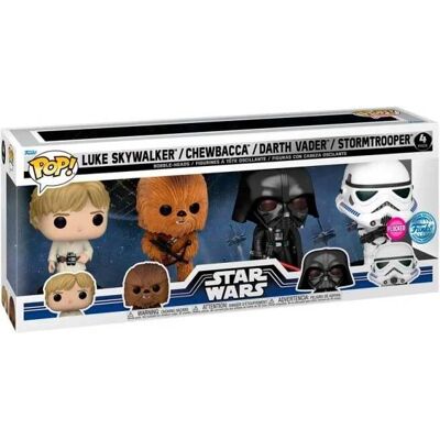 Conjunto de 4 figuras Funko POP Star Wars - Figuras de Ação Conjunto de 4 figuras Funko POP Star Wars - Figuras de Ação
