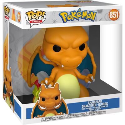 Funko Pop! Jumbo Jogos: Pokémon - Charizard N°851 Funko Pop! Jumbo Jogos: Pokémon - Charizard N°851