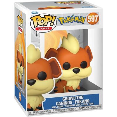 Funko Pop! Juegos: Pokemon - Growlithe Caninos Fukano 597 Funko Pop! Juegos: Pokemon - Growlithe Caninos Fukano 597