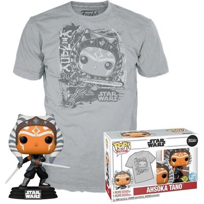 Funko Funko Pop! & T-Shirt: Star Wars: The Mandalorian - Ahsoka (Leuchtend Dunkel) T-Shirt-Set Funko Funko Pop! & T-Shirt: Star Wars: The Mandalorian - Ahsoka (Leuchtend Dunkel) T-Shirt-Set