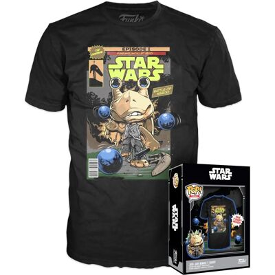 Funko Star Wars Jar Jar Binks T-shirt - Anniversary - Black - Unisex Funko Star Wars Jar Jar Binks T-shirt - Anniversary - Black - Unisex