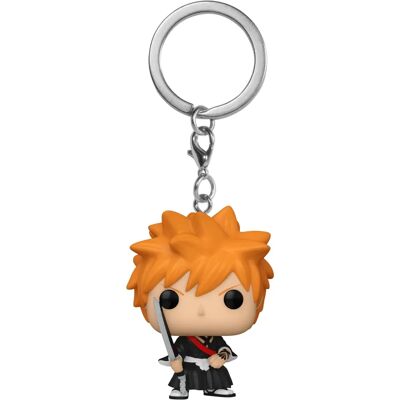 Funko Ichigo Kurosaki Vinyl Keychain - Bleach - Pocket Pop - 4 cm Funko Ichigo Kurosaki Vinyl Keychain - Bleach - Pocket Pop - 4 cm