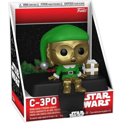 Funko C-3PO Star Wars Festliches Edge-Sitter-Actionfigur Funko C-3PO Star Wars Festliches Edge-Sitter-Actionfigur