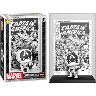 Funko Pop! Marvel Capitan America 85° Anniversario Figura in Vinile - Bianco e Nero - Copertina Comic Funko Pop! Marvel Capitan America 85° Anniversario Figura in Vinile - Bianco e Nero - Copertina Comic