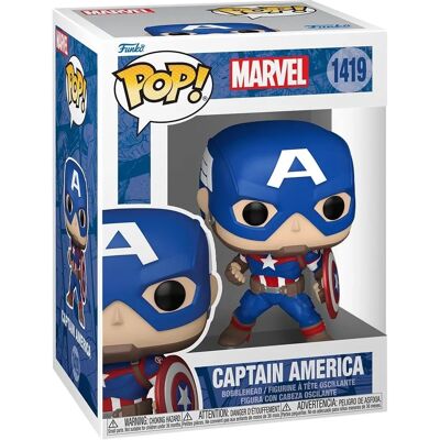 Funko Captain America Vinyl Figura - Marvel Új Klasszikusok - 9cm Funko Captain America Vinyl Figura - Marvel Új Klasszikusok - 9cm