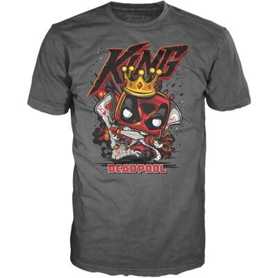 Funko King Deadpool T-Shirt - Short Sleeve, Cotton Funko King Deadpool T-Shirt - Short Sleeve, Cotton