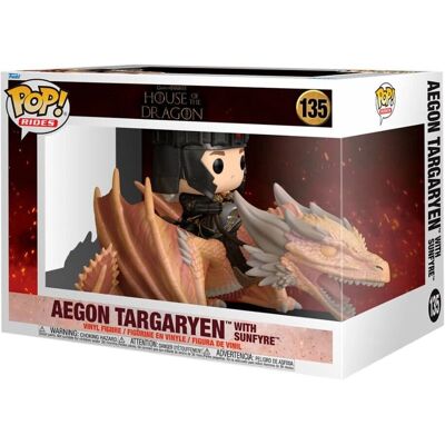 Funko Pop Aegon Targaryen con Sunfyre - Casa del Drago Funko Pop Aegon Targaryen con Sunfyre - Casa del Drago