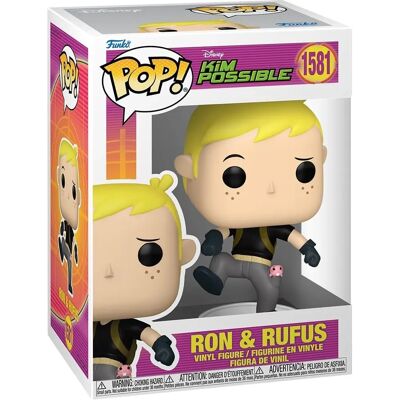Funko Pop Kim Possible - Ron med Rufus - Disney - Figur Funko Pop Kim Possible - Ron med Rufus - Disney - Figur