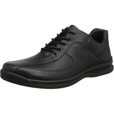 Hotter Lance Leather Casual Shoes - Jet Black - Size 7 - Shoes Hotter Lance Leather Casual Shoes - Jet Black - Size 7 - Shoes
