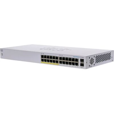 Cisco CBS110 24-Port Gigabit Ethernet PoE Switch - Unmanaged - Grey Cisco CBS110 24-Port Gigabit Ethernet PoE Switch - Unmanaged - Grey