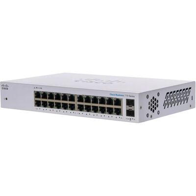 Cisco Cisco CBS110 24-Port Gigabit Ethernet Switch - unmanaged - Grey Cisco Cisco CBS110 24-Port Gigabit Ethernet Switch - unmanaged - Grey