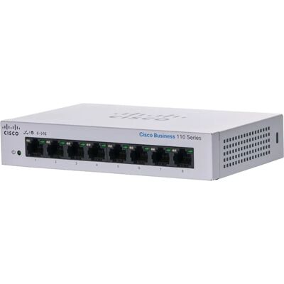 Cisco Cisco 110-8T-D Switch - 8 Ports - Gray Cisco Cisco 110-8T-D Switch - 8 Ports - Gray