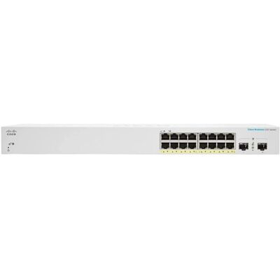 Switch Cisco CBS220-16P-2G Gérer - 16 portů PoE+ - Montáž do racku Switch Cisco CBS220-16P-2G Gérer - 16 portů PoE+ - Montáž do racku