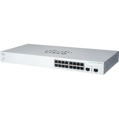 Beheerde Cisco CBS220-16P-2G Switch - 16 Poorten Gigabit PoE+ L2 Rack-mount Beheerde Cisco CBS220-16P-2G Switch - 16 Poorten Gigabit PoE+ L2 Rack-mount