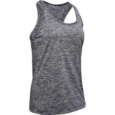 Under Armour Damen UA Tech Twist Tank Schwarz Silber M - Tanktop Under Armour Damen UA Tech Twist Tank Schwarz Silber M - Tanktop