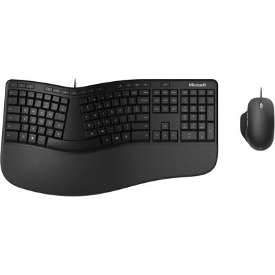Microsoft Ergonomic Desktop - Teclado y ratón - Negro - AZERTY Microsoft Ergonomic Desktop - Teclado y ratón - Negro - AZERTY
